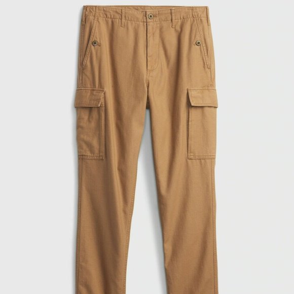 Gap Mens Light Brown Slim Tapered Fit Cargo Pants 38x32 - Picture 3 of 6